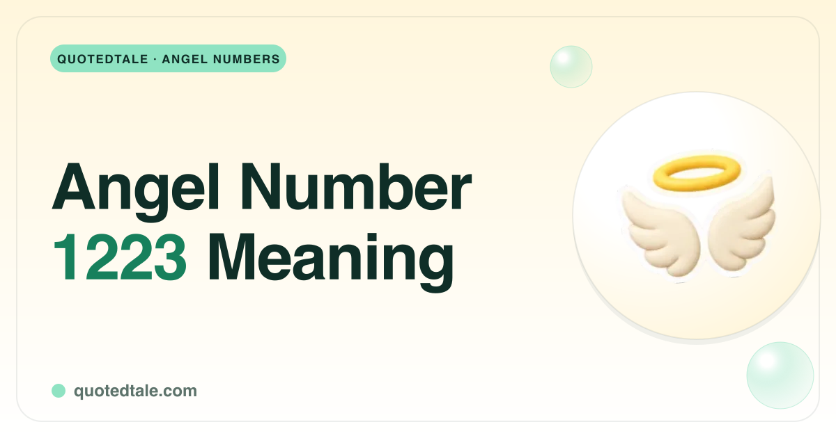 Angel Number 1223 Meaning