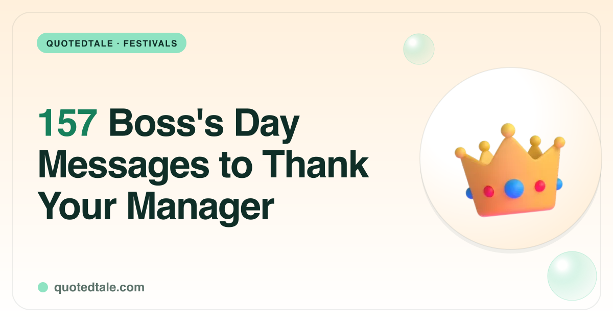 Boss's Day messages cover with a gold crown